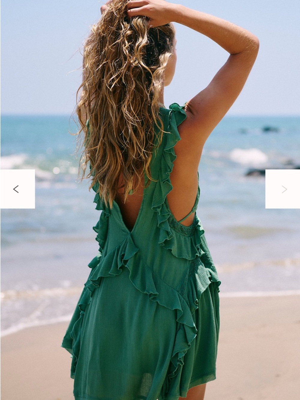 Free People more is more mini dress - frosty spruce NWT Medium - Picture 3 of 8